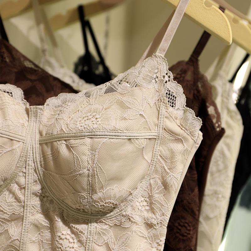 Sexy Slimming Lace Camisole with Built-in Bra Pads for Women