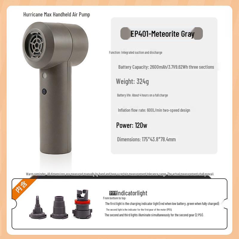 Portable Wireless High Power Air Pump for Outdoor Camping Tent & Mattress