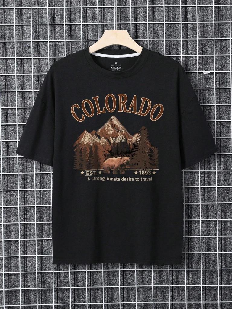 Colorado A Strong Innate Desire To Travel Men T-Shirt Oversize Tshirt Breathable Loose Short Sleeve Tee Clothes Cotton Tops