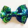 1 PC Big Bow Hair Clip For Girl Colorful Pink Green Sequin Bow Knot Hair Bow With Clip Alloy HairPin Barrettes Hair Accessories