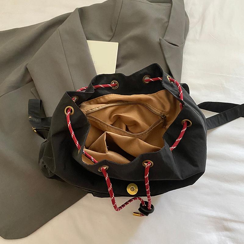 Casual Nylon Backpack for Women Summer New Trendy Fashion Preppy Style Backpack Large Capacity School Shoulder Bag CLE