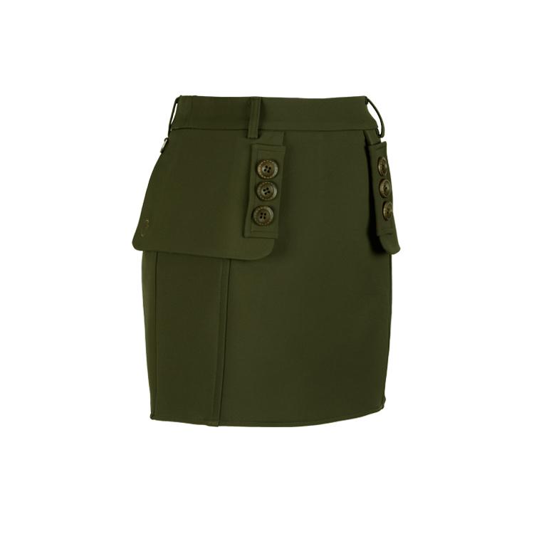 J Jane Flap H-Line Skirt (Khaki)