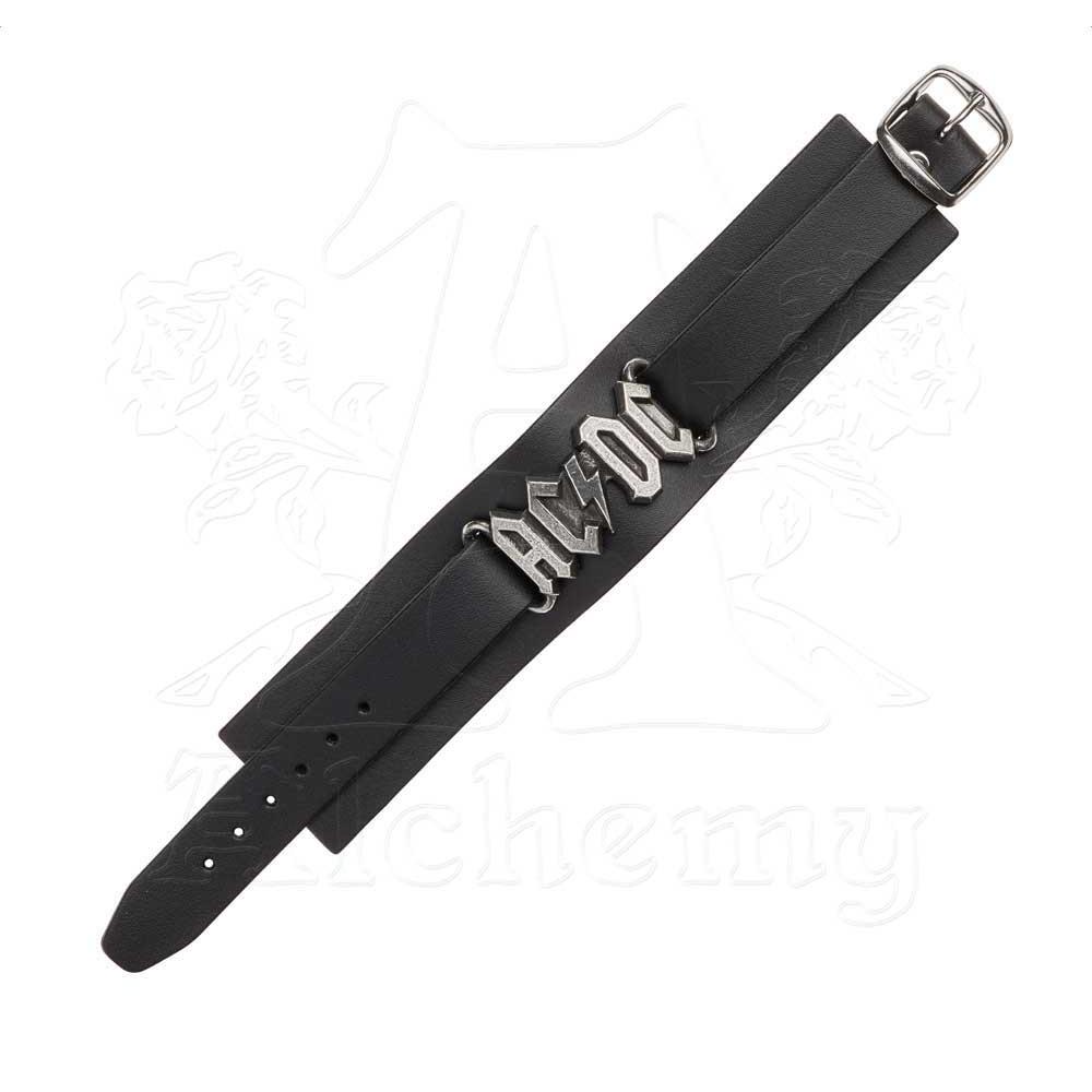 AC/DC Unisex-Erwachsene Logo-Lederarmband