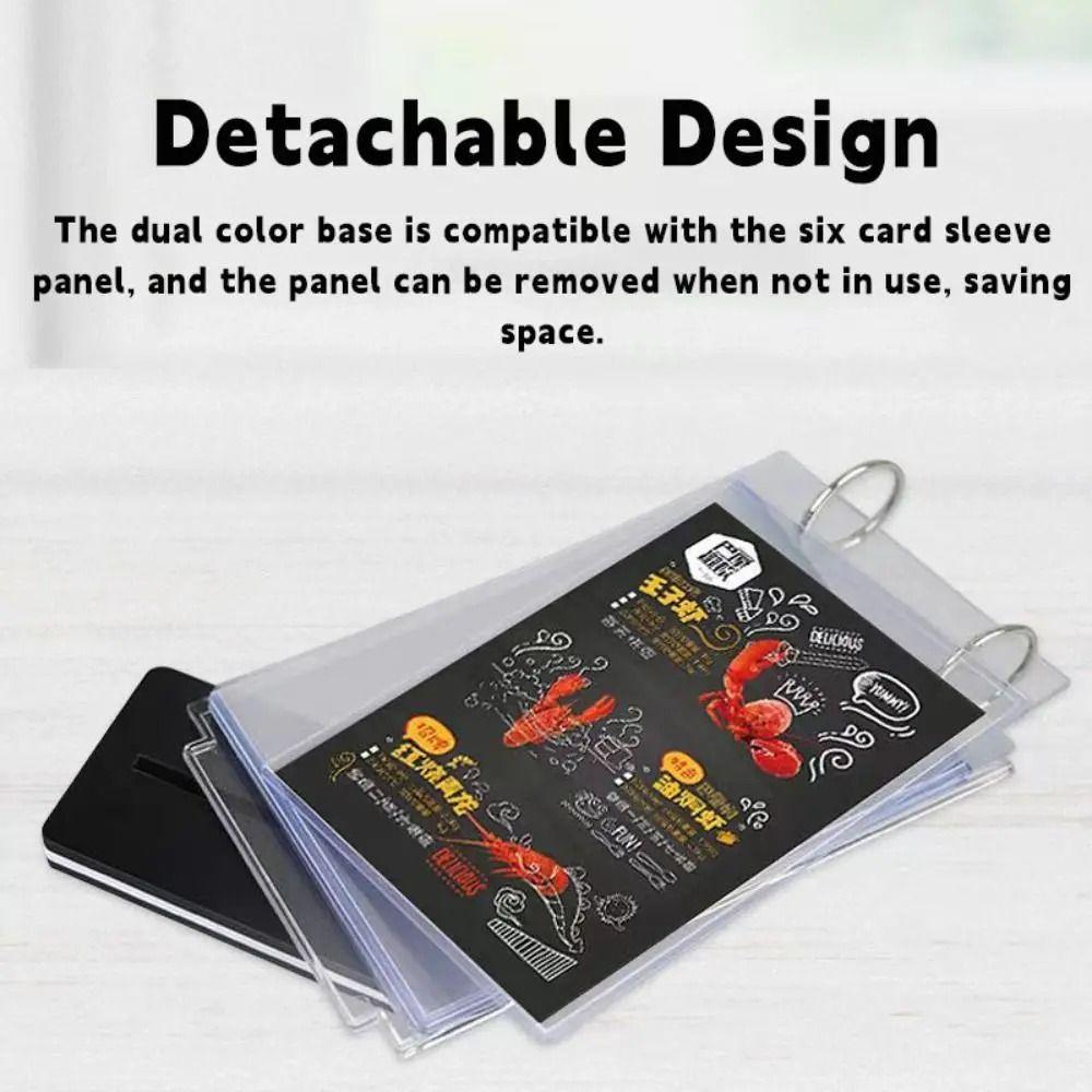 Clear PVC Poster Holder A4/A5 Tabletop Loose-leaf Rack Convenient Menu Display Stand  Dining-table