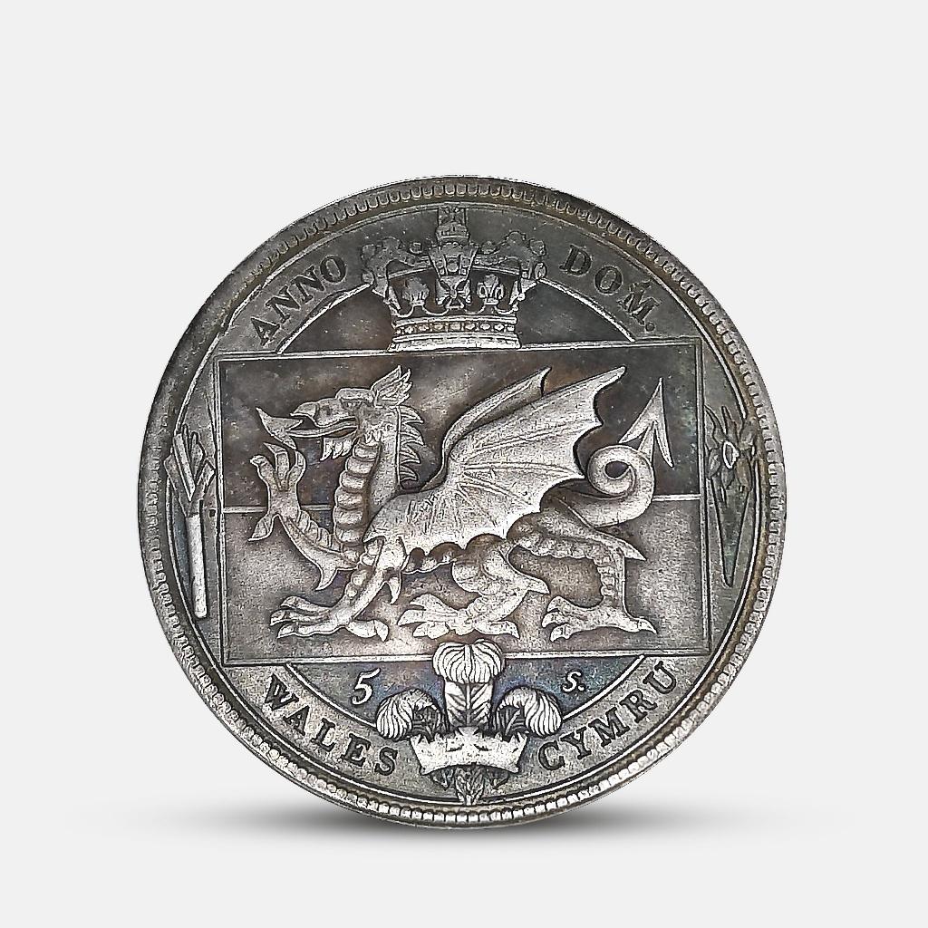 Kopie der Bronzemedaille der britischen Königin Victoria von 1887, Sammlung britischer Roter Drache-Münzen, Vintage-Münzsammlung
