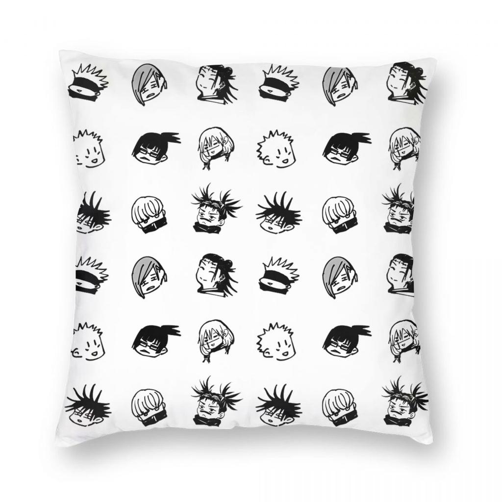 Jujutsu Kaisens Anime Povlak na polštář Tisk Polyesterový potah na polštář Dekorace JJk Manga Povlak na polštář Domácí čtvercový 40X40cm