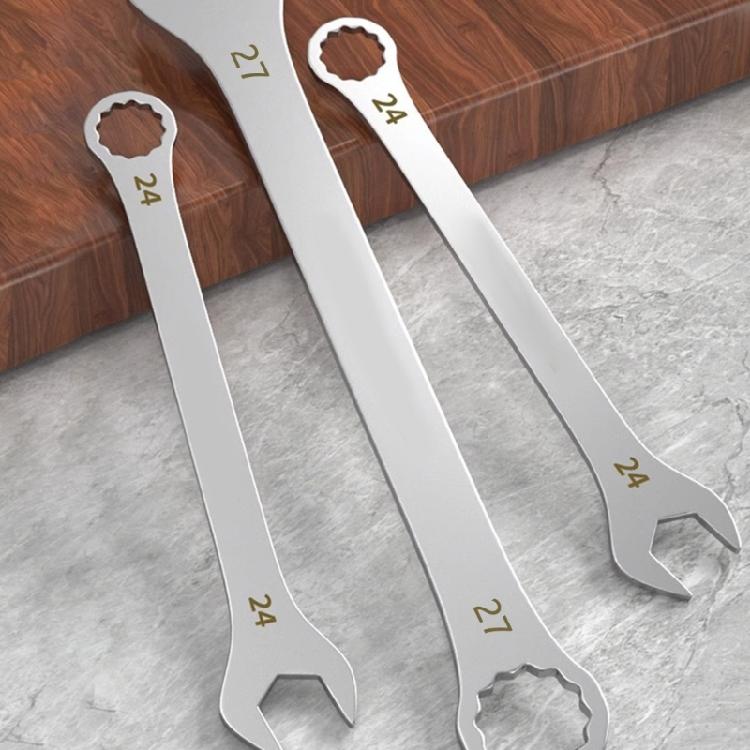 Portable Twin Head Wrench Spanner Crafted for Narrow Environment Rustproof Stainless Steel Confined Spaces Various Fixes