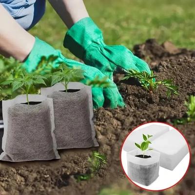 100 buc saci biodegradabili pentru semințe, saci nețesuti pentru plante, saci pentru răsaduri, ghivece pentru plante, pungă pentru casă și grădină de aprovizionare
