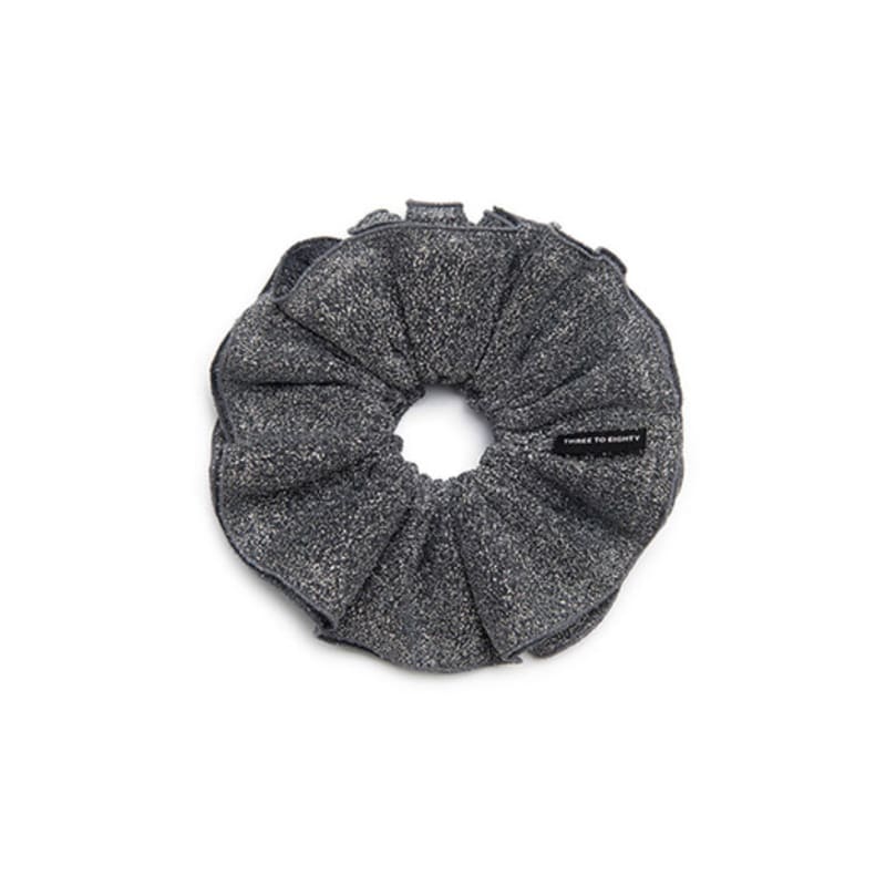 THREE TO EIGHTY GLITTER SCRUNCHIE GREY