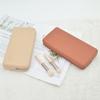 Solid Color Silicone Cosmetic Bag Rectangle Silicone Storage Bag Toiletries Purse  Stationery