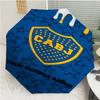 Club Atlético Boca Juniors Print Automatic Umbrella, 8 Rib Iron Frame, Plastic Handle, Suitable for Outdoor Travel &Daily , Ideal Gift