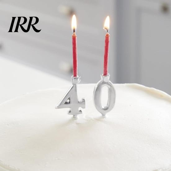 Silberne Kerzenhalter 10 Stück Wiederverwendbares Zahlen Geburtstag Halter Set 0-9 Nummerierte Kuchen Anpassbare Topper Metall Digital für Kuchen