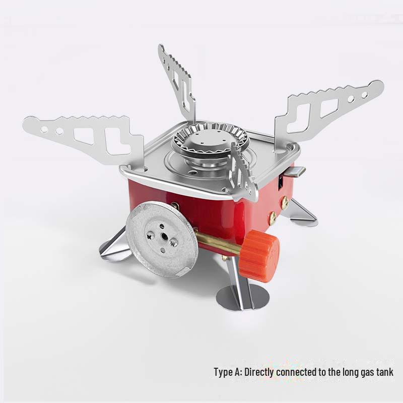 

Портативная складная газовая плита для кемпинга, пикников и заваривания чая на открытом воздухе. Компактная и удобная для переноски мини-печка. Direct plug gas cylinder