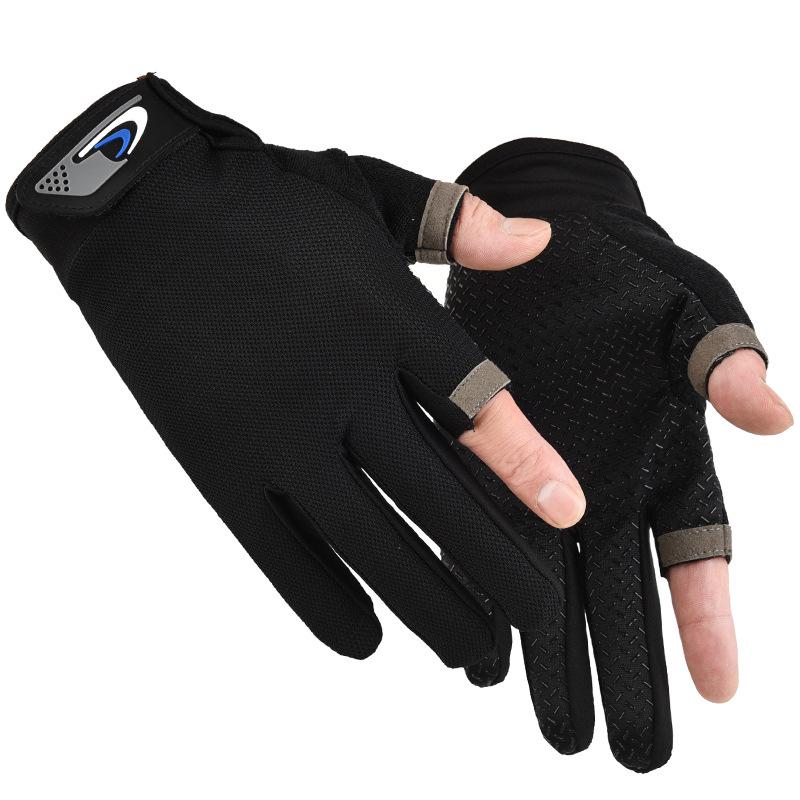 

Мужские быстросохнущие перчатки с двумя пальцами для велоспорта и вождения для защиты от солнца