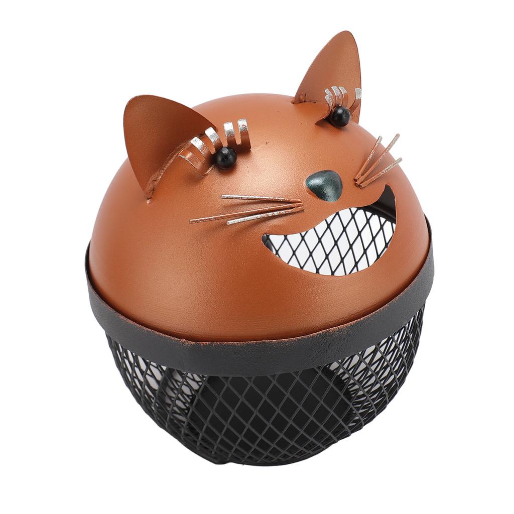 Metal Cat Piggy Bank Innovative Cute Cartoon Fun Cat Shaped Metal Money Box for Kids Present Home