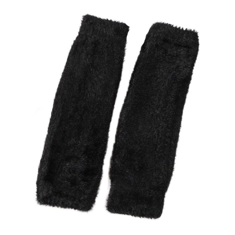 Loch Wollhandschuhe Einfarbig Lange Fingerlose Ärmel Langer Handgelenkschutz Gestrickte Warme Ärmel JK