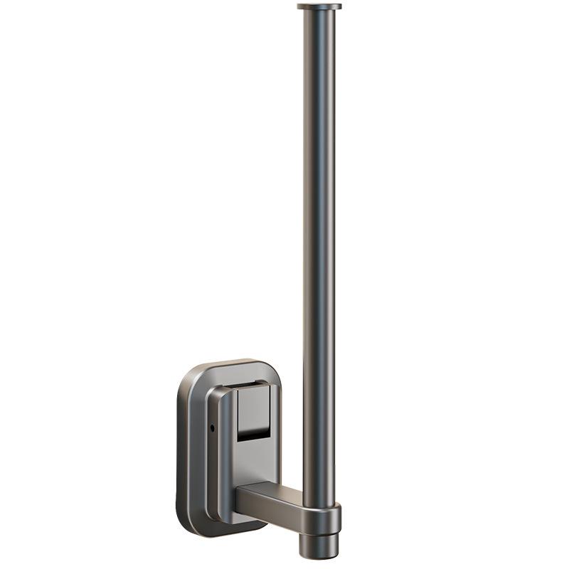 Punch-Free Suction Cup Paper Towel & Plastic Wrap Holder with Hanging Rod