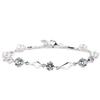 925 Silver Plated Diamond Cut Rhombus Bracelet for Women Elegant Fashion Jewelry Gift