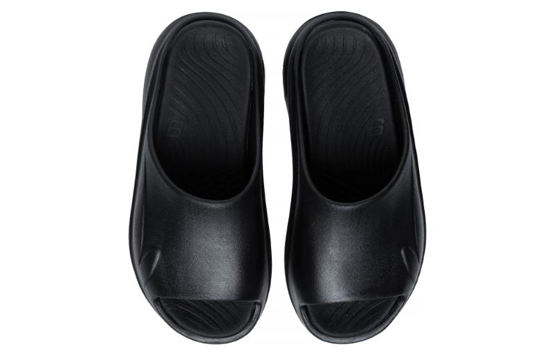 Li Ning SOFT SLIPPER Slip Resistant Abrasion Resistant Slide Slippers Unisex Black AGAT017-1