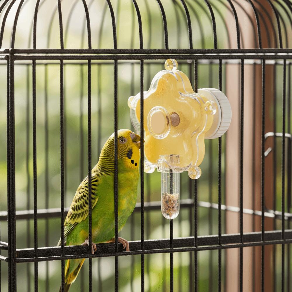 Flowers Shape Bird Foraging Toy Plastic Parrot Toy Creative Bird Interactive Toy Foraging Activity