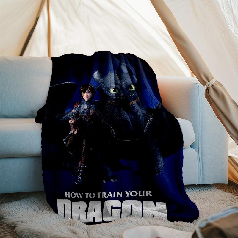 Dragon Theme Printed Blanket Perfect For Couch Bed Travel Outdoor Use Machine Washable Cozy Durable