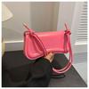 Texture Solid Color Retro Bag Women's Bag Summer Popular Casual Crossbody Bag Simple Single Shoulder Armpit Bag