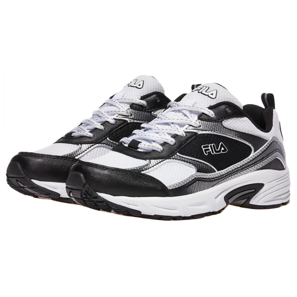 FILA Cushioning, Wear Resistant Low top Running Shoes Unisex Black White Korean Style 1RM02728F_010