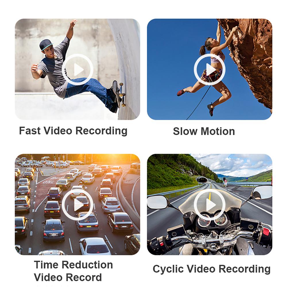 Head Mounted Camera 4K 30FPS Anti Shake and 120 Degrees  Wide Angle Lens Video Camera