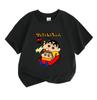 Cute Cartoon Crayon Character Print Boys Girls Crew Neck Short Sleeve T-Shirt 100% Cotton Casual Comfortable Tee for Kids Summer Daily Wear Outfit