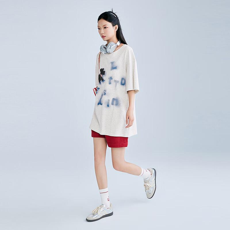 Loose Fit Puppy Graphic Short Sleeve T-Shirt