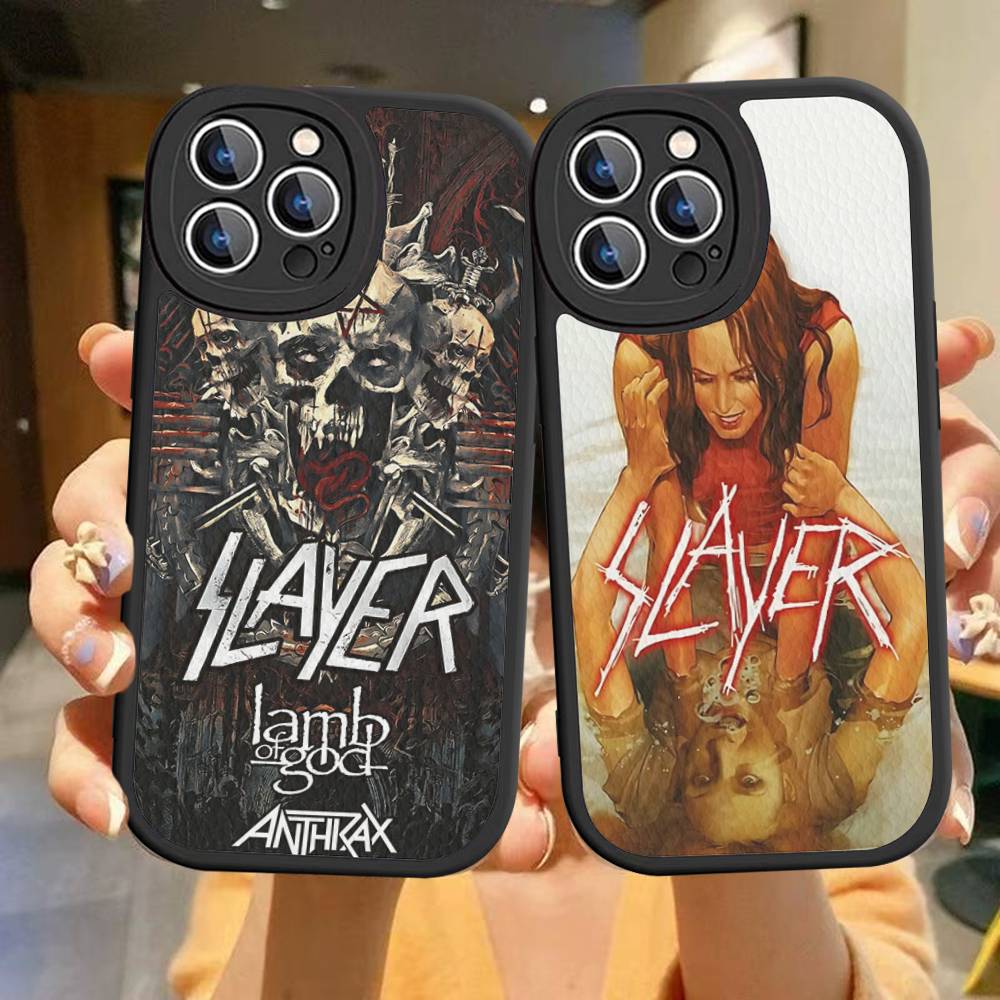 Slayer Heavy Metal Band Music Phone Cover For IPhone 11 12 13 14 15 16 Pro Max Mini Plus Soft Leather Case