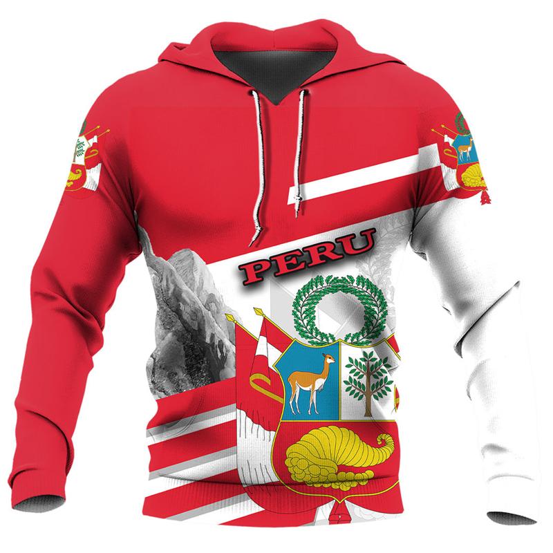 

Перу Национальный герб 3D Печать Толстовка Для Мужчин Одежда Мода Спортивные Толстовки С Капюшоном Повседневная Уличная Одежда Длинные Рукава Пуловеры 4XL