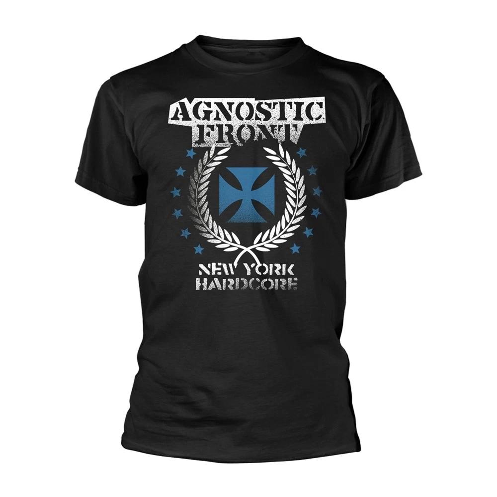 Agnostic Front Синий Железный Крест Официальная Футболка Мужская Унисекс L