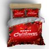 Christmas Santa and Reindeer Set Bedding Duvet Cover Set Duvet Cover Pillowcases  (1*Duvet Cover 2*Pillowcases, without duvet insert)
