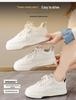 2025 Spring Women's Trendy White Breathable Thick-Soled Korean Style Versatile Casual Sneakers