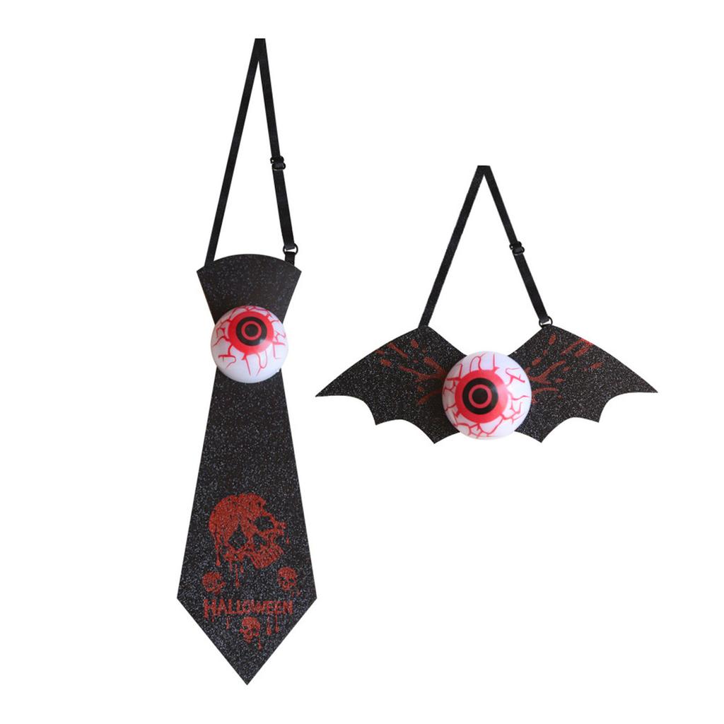 Glowing Eyeball Necktie LED Light Up Necktie Festival Necktie Decor For Halloween Costume Parties And Cosplay Events