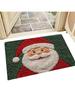 80X50cm Christmas Bathroom Carpet Rug Water Absorbent Santa Bathroom Floor Mat Dry Fast Washable Festival Decoration for Home