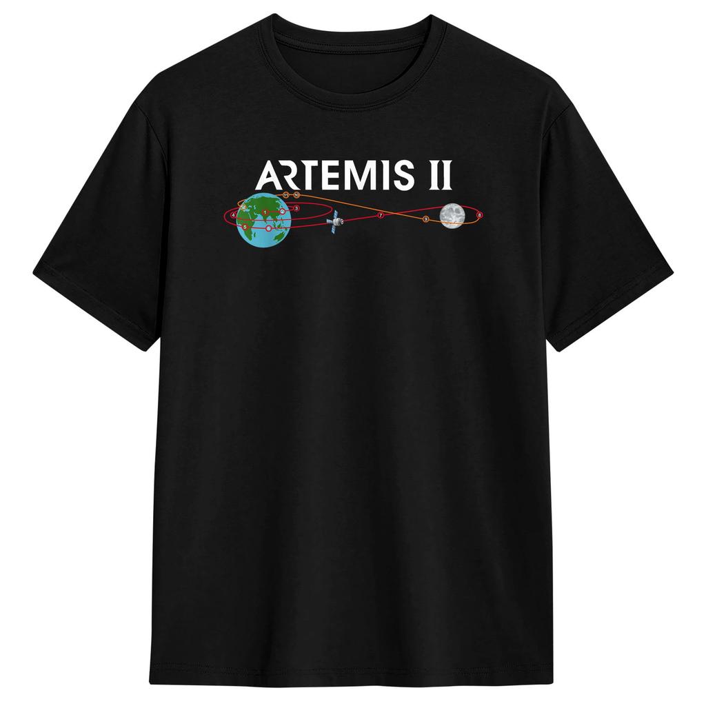 2026 Artemis 2 Back To The Moon TShirt Unisex and Women Summer Cotton Clothing Fashion Round Neck Short Sleeved Tee Streetwear