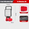 Portable LED Work Light Construction Site Floodlight for Makita/Milwaukee 18V Batteries with Dual USB Ports for Outdoor Camping