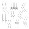 18Pcs Trash Can Lid Torsional Springs Sturdy Metal Replacement Springs for Seamless Opening and Closing Repair