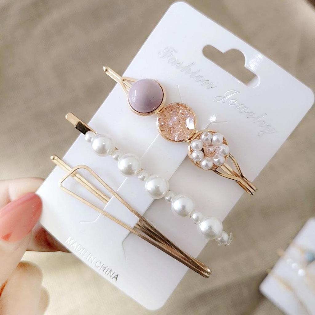 Korean Pearl Gravel Hairpin Set: Sweet Dongdaemun Style Headdress for Women