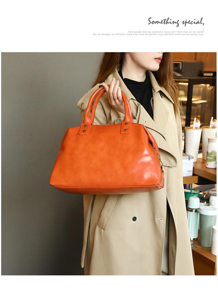 2025 Retro Versatile Soft Leather Tote: Women's Handbag, Shoulder & Crossbody Bag
