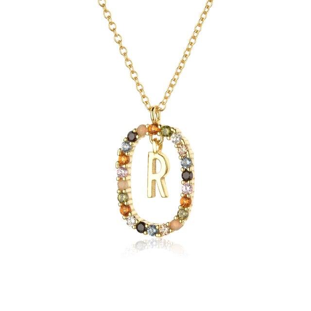 925 Sterling Silber Buchstaben A -Z Initiale MSCK Alphabet Pendente Lange Kette Halskette Say My Name Feiner Schmuck Bijoux Dz476