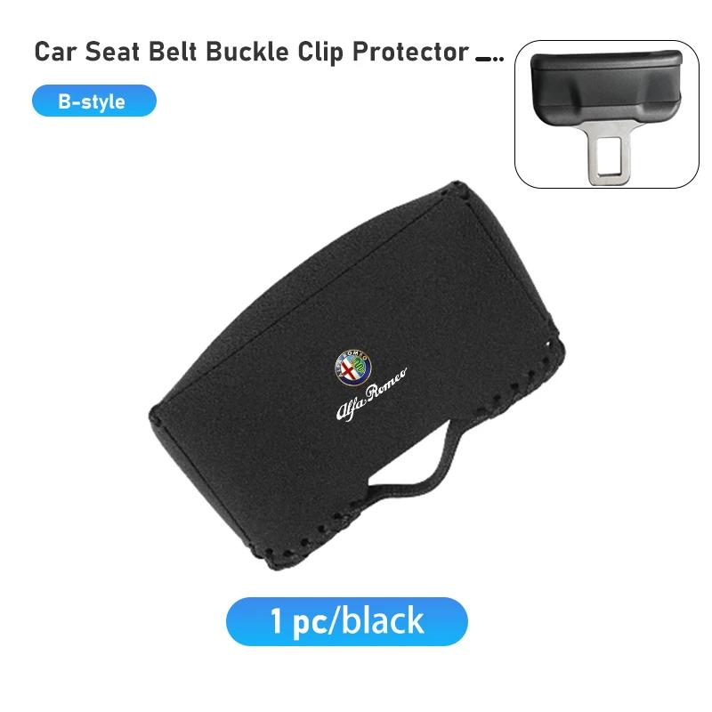 Universal Car Seat Belt Buckle Clip Protector Cover Anti-Scratch For Alfa Romeo GT Stelvio F1 Brera Volante Tonale Gloria Disco