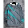 Boys' casual hoodie with dynamic scratch pattern, ideal choice for casual clothing hoodie