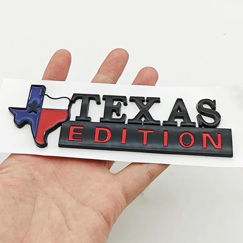 

TEXAS Edition Logo ABS Emblem Car Badge Truck Sticker for Ford Jeep Chevrolet Ram GMC Dodge Cadillac Lincoln Tesla Accessories чёрный