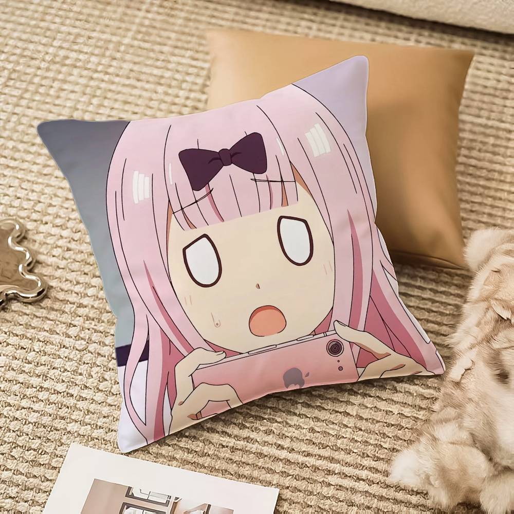 

Anime-K2-K-Kaguya Wants to be Confessed To-Love Pillow Case Anti-dustmite Invisible zipper Sofa Bed 12x12Inch