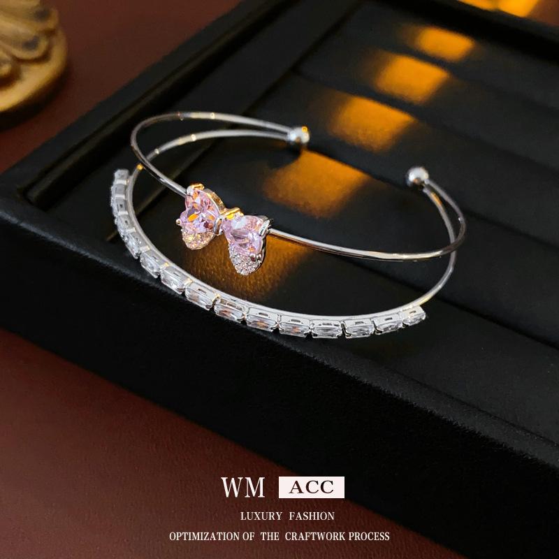 Vintage Geometric Zircon Bracelet - Elegant, Versatile Bangle for Women