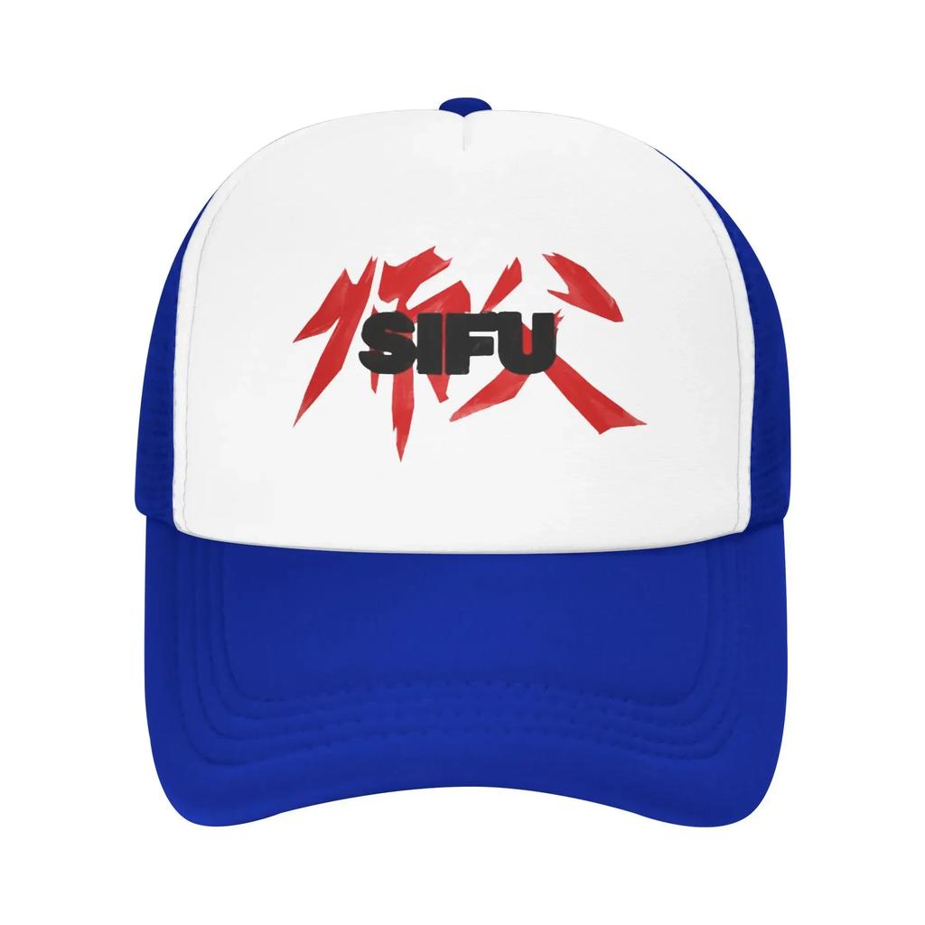Red Chinese Si Fu Kong Fu Ving Wing Tsun Camping Mesh Baseball Caps Women Printing Male Beach Sunscreen Hat Trucker Cap