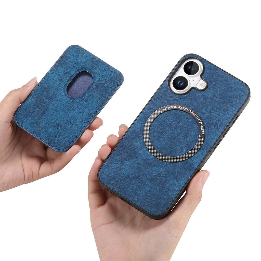 For iPhone 17 Case Retro Leather + TPU Phone Cover with Detachable Card Slot